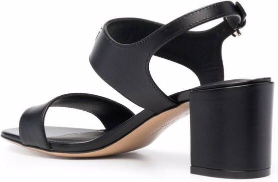 Ferragamo Gancini leren sandalen Zwart