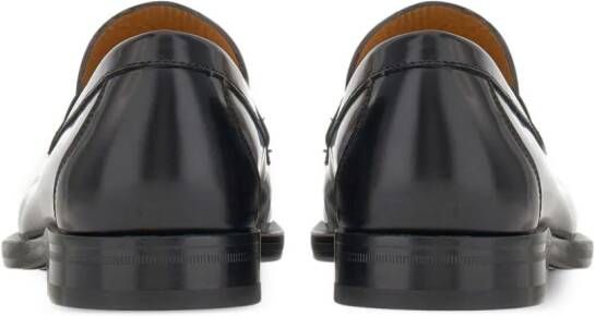 Ferragamo Gancini loafers met plateauzool Zwart