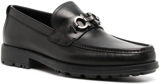 Ferragamo Gancini loafers Zwart