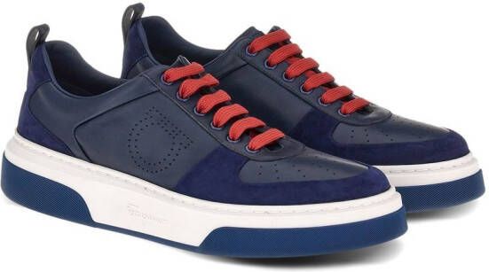 Ferragamo Gancini low-top sneakers Blauw