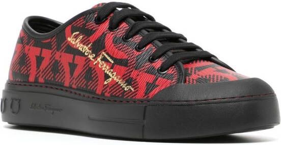 Ferragamo Gancini low-top sneakers Rood