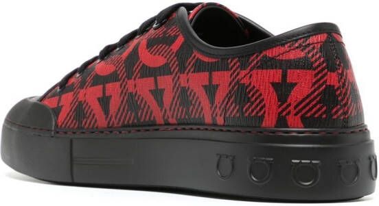 Ferragamo Gancini low-top sneakers Rood