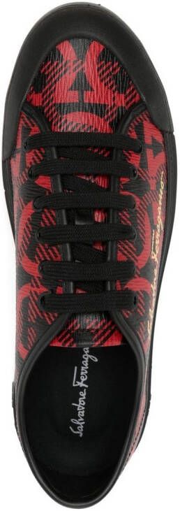 Ferragamo Gancini low-top sneakers Rood