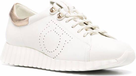 Ferragamo Gancini low-top sneakers Wit