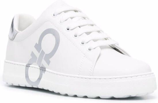 Ferragamo Gancini low-top sneakers Wit