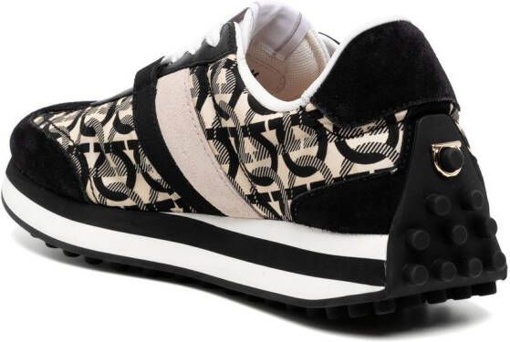 Ferragamo Gancini low-top sneakers Zwart