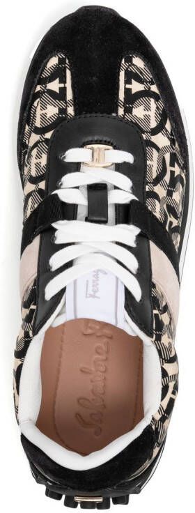 Ferragamo Gancini low-top sneakers Zwart
