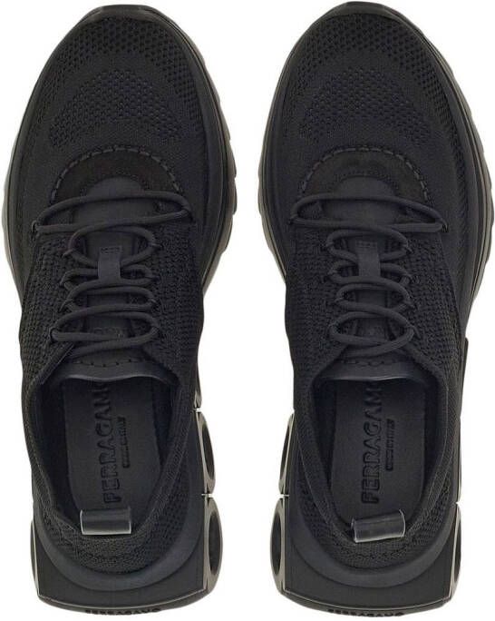 Ferragamo Gancini low-top sneakers Zwart