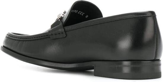 Ferragamo Gancini omkeerbare beugel Mocassin loafers Zwart