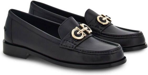 Ferragamo Gancini mocassins Zwart