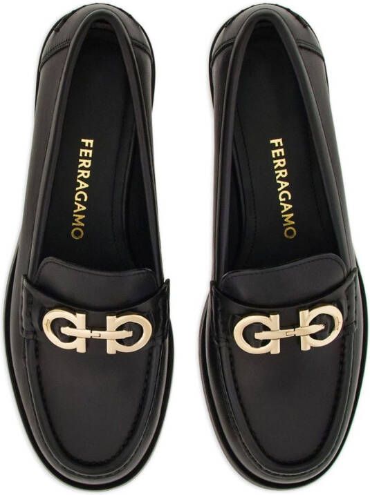 Ferragamo Gancini mocassins Zwart