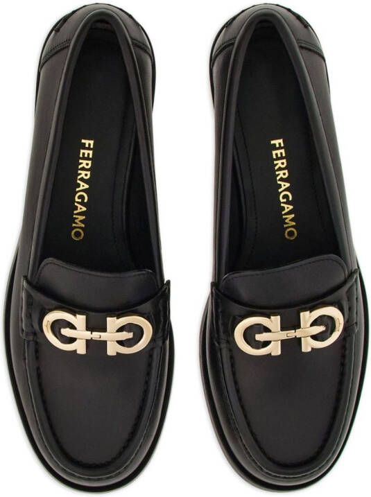 Ferragamo Gancini mocassins Zwart