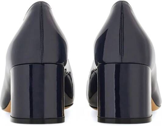 Ferragamo Leren 60 mm pumps met Gancini-plakkaat Blauw