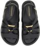 Ferragamo Gancini sandalen met plakkaat Zwart - Thumbnail 4