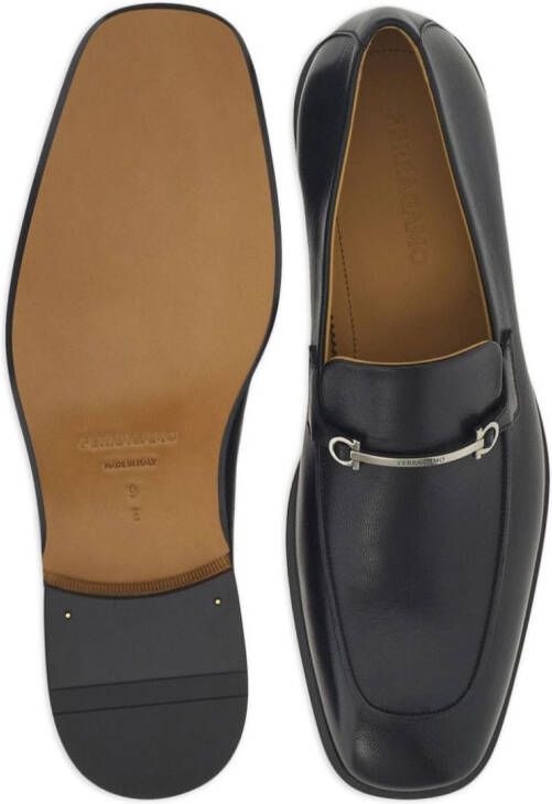 Ferragamo Loafers met Gancini-plakkaat Zwart