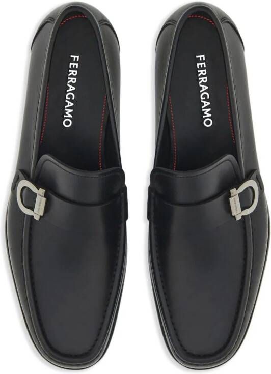 Ferragamo Loafers met Gancini-plakkaat Zwart