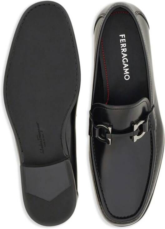 Ferragamo Loafers met Gancini plakkaat Zwart