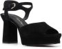 Ferragamo Gancini sandalen met plateauzool Zwart - Thumbnail 2