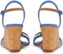 Ferragamo Gancini sandalen met sleehak Blauw - Thumbnail 3