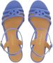Ferragamo Gancini sandalen met sleehak Blauw - Thumbnail 4