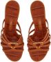 Ferragamo Gancini sandalen met sleehak Bruin - Thumbnail 4