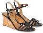 Ferragamo Gancini sandalen met sleehak Zwart - Thumbnail 2