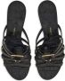 Ferragamo Gancini sandalen met sleehak Zwart - Thumbnail 4