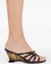 Ferragamo Gancini sandalen met sleehak Zwart - Thumbnail 5