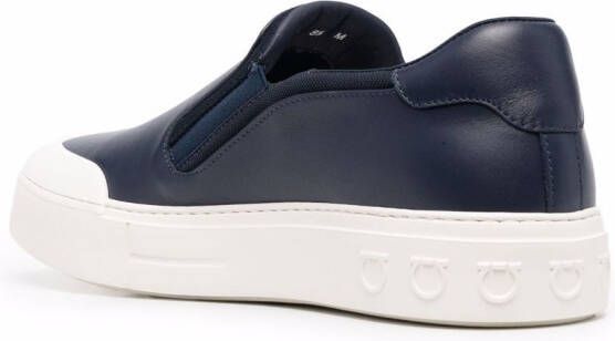 Ferragamo Gancini slip-on sneakers Blauw