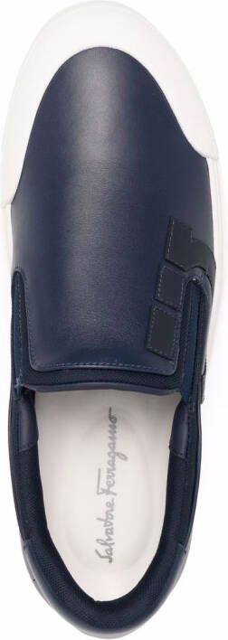 Ferragamo Gancini slip-on sneakers Blauw
