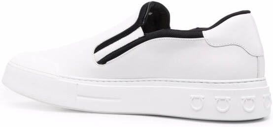 Ferragamo Gancini slip-on sneakers Wit