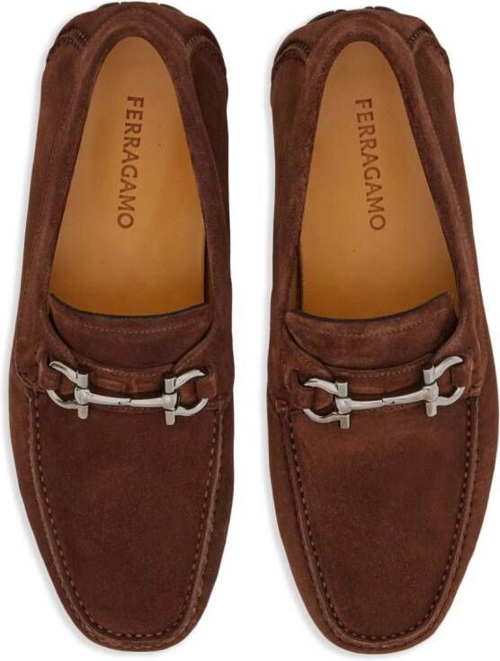 Ferragamo Gancini suède loafers Bruin