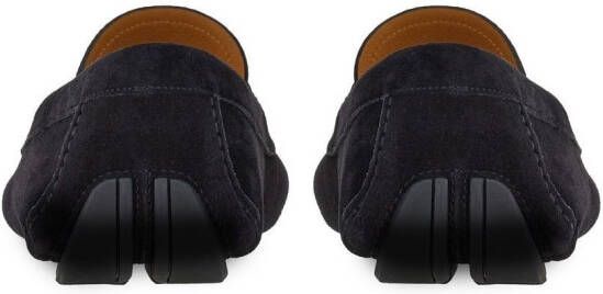 Ferragamo Gancini suède loafers Zwart