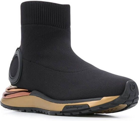 Ferragamo Gardena high-top sneakers Zwart