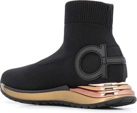 Ferragamo Gardena high-top sneakers Zwart