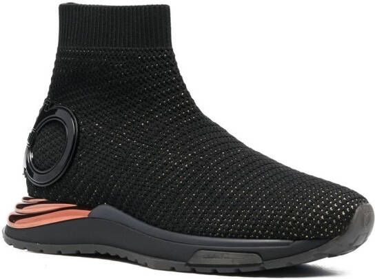 Ferragamo Gardena soksneakers Zwart