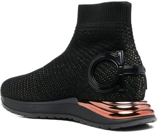 Ferragamo Gardena soksneakers Zwart