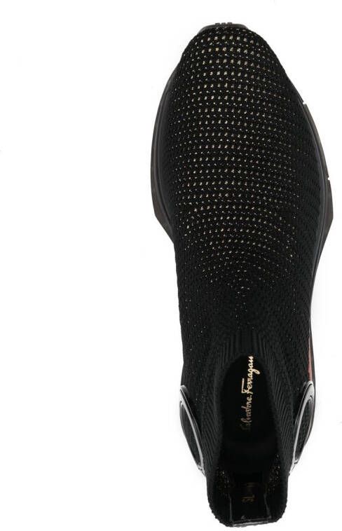 Ferragamo Gardena soksneakers Zwart
