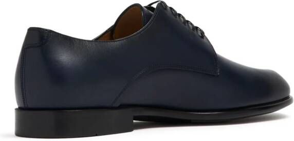 Ferragamo Gepolijste leren derby schoenen Blauw