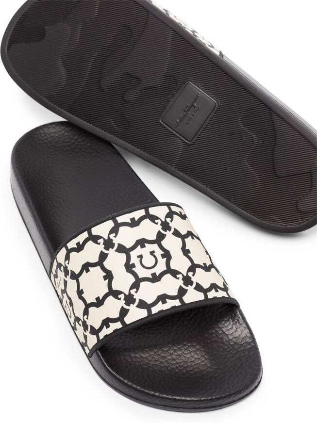 Ferragamo Groovy slip-on slippers Zwart