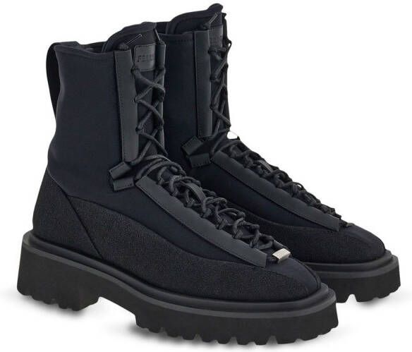 Ferragamo Hybride combat boots Zwart