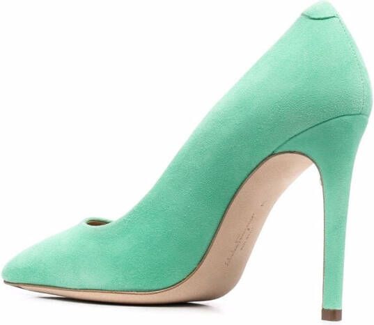 Ferragamo Ilary X5 suède pumps Groen