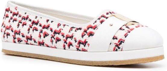 Ferragamo Kacy geweven espadrilles Wit