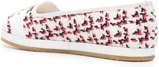 Ferragamo Kacy geweven espadrilles Wit