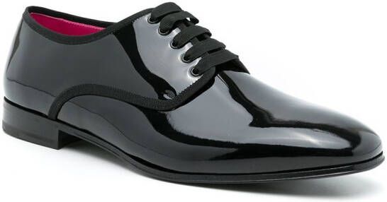 Ferragamo Lakleren derby schoenen Zwart