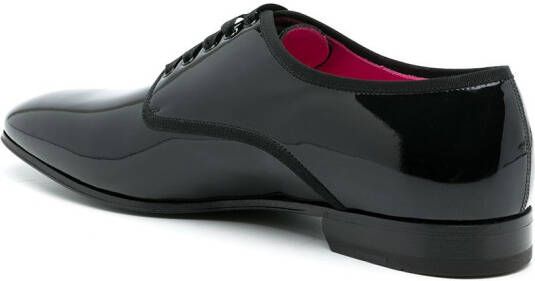 Ferragamo Lakleren derby schoenen Zwart