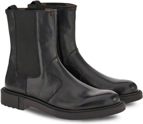 Ferragamo Leren Chelsea laarzen Zwart