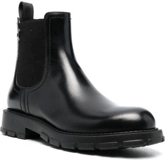 Ferragamo Leren Chelsea laarzen Zwart