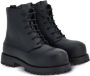 Ferragamo Leren combat boots Zwart - Thumbnail 2