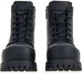 Ferragamo Leren combat boots Zwart - Thumbnail 4